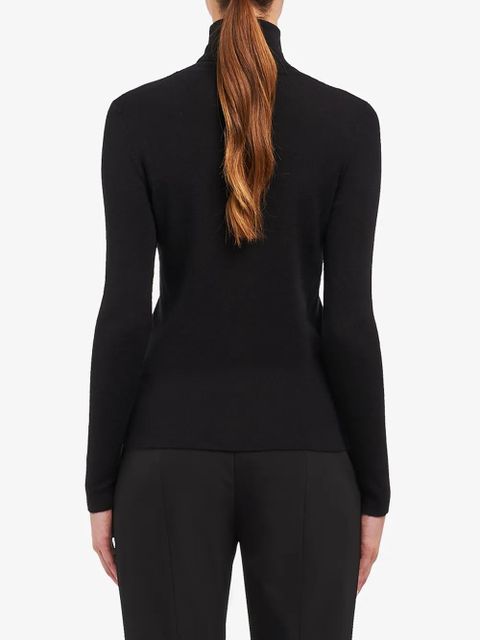 Prada roll-neck cashmere-silk jumper - Black - zdjęcie produktu nr 2