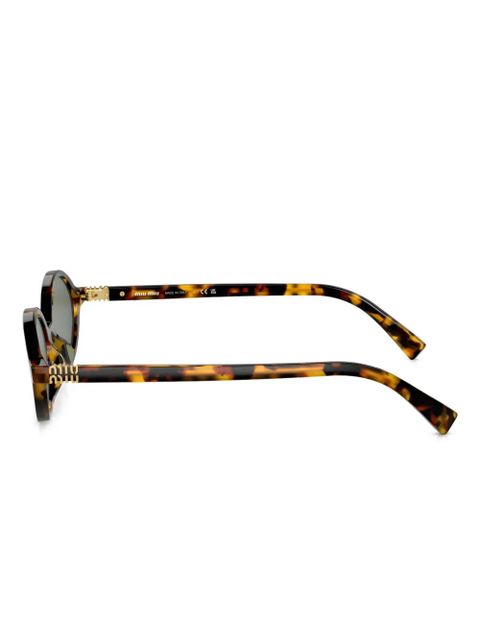 Miu Miu Eyewear oval-frame tortoiseshell sunglasses - Brown