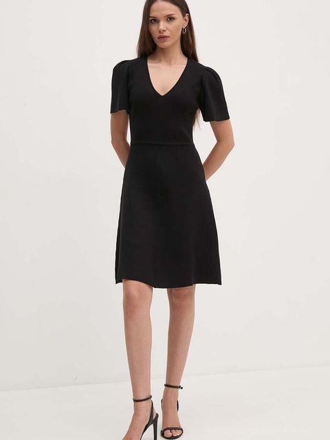 Dkny sukienka kolor czarny mini rozkloszowana DD4EN992