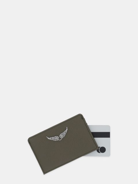 ZADIG&VOLTAIRE etui na karty skórzane kolor zielony LWSG00001