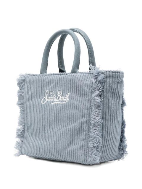 MC2 Saint Barth Vanity Mini Corduroy fringed vanity tote bag - Blue - zdjęcie produktu nr 2