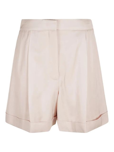 Alexander McQueen pleated cuffed-hem shorts - Neutrals - zdjęcie produktu nr 1