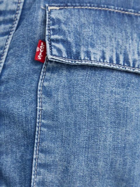 Levi's koszula damska kolor niebieski relaxed z kołnierzykiem klasycznym