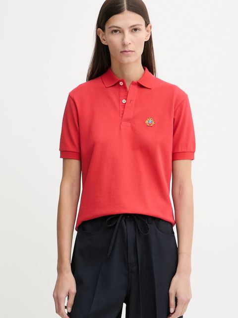 Bally polo bawełniane damski kolor czerwony WJE04R - zdjęcie produktu nr 1