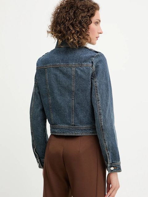 Morgan kurtka jeansowa kolor niebieski przejściowa GPERF