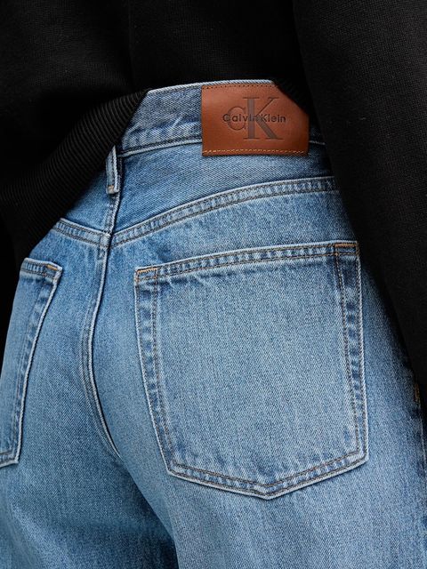 Calvin Klein Jeans jeansy damskie kolor niebieski LV047E701G