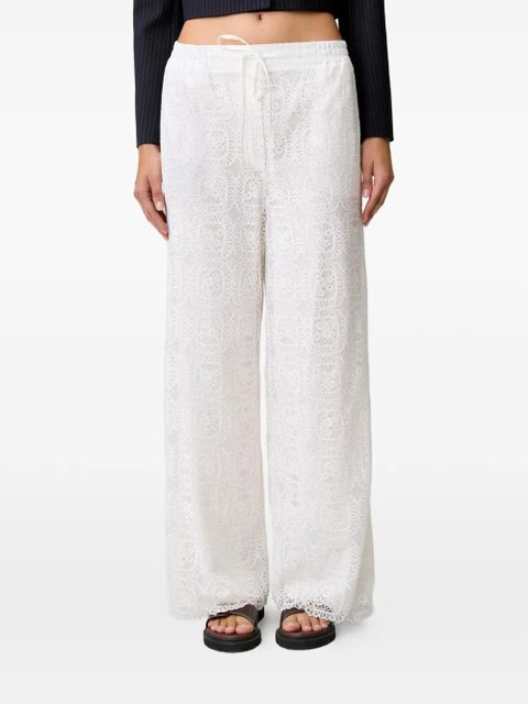 Claudie Pierlot lace drawstring trousers - White