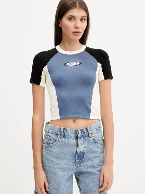 Guess Originals t-shirt damski kolor niebieski W5YR44 Z2YJ2 - zdjęcie produktu nr 1