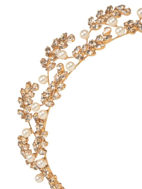 Jennifer Behr Delilah crystal-embellished headband - Gold - zdjęcie produktu nr 2