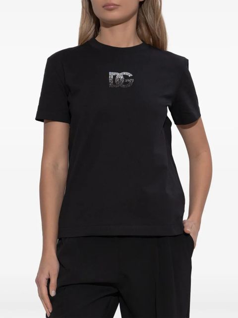 Dolce & Gabbana logo-appliqué T-shirt - Black