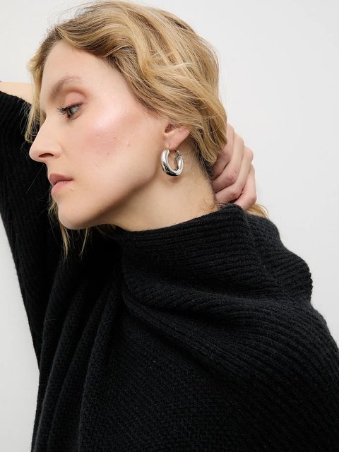 Answear.LAB sweter z kaszmirem damski kolor czarny z golfem