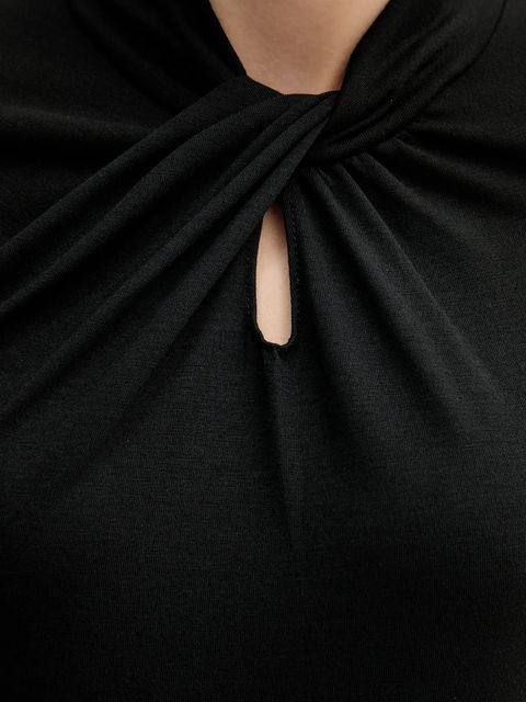 Sandro Ferrone longsleeve kolor czarny z półgolfem S98YBFSENSO