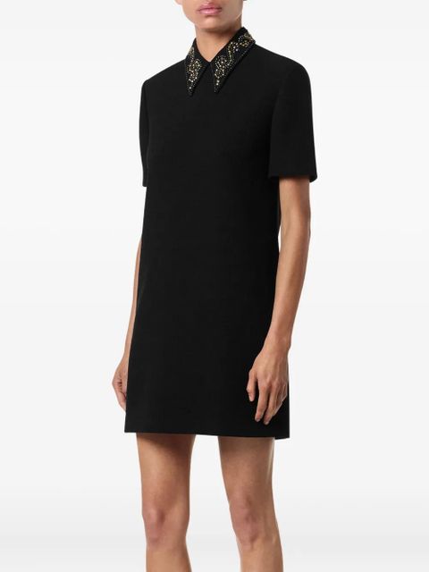 Versace embellished-collar mini dress - Black