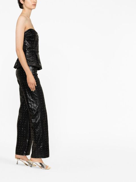 ROTATE BIRGER CHRISTENSEN strapless peplum top - Black