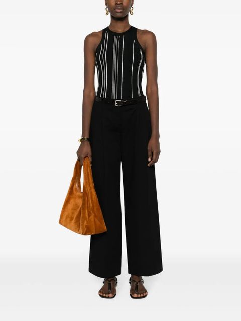 TOTEME wide-leg twill trousers - Black