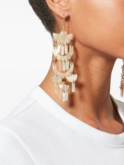 ISABEL MARANT long drop earrings - White - zdjęcie produktu nr 2