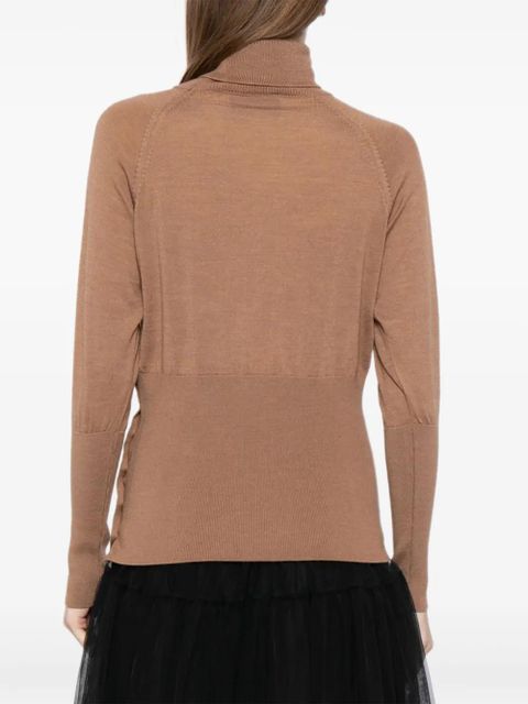 Simone Rocha fitted high-neck top - Brown
