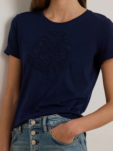 Lauren Ralph Lauren t-shirt damski kolor granatowy 200P03753