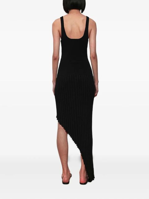 Christopher Esber slashed asymmetric dress - Black