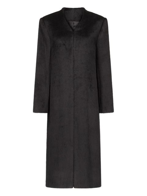 LouLou de Saison VOSS V-neck structured-shoulder coat - Black