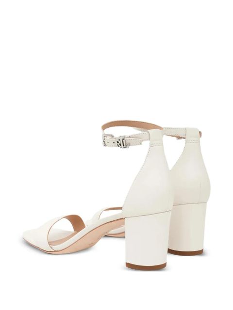 Lauren Ralph Lauren block-heel leather sandals - White
