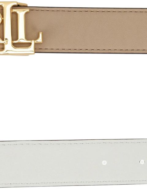 Lauren Ralph Lauren logo-buckle reversible leather belt - Neutrals