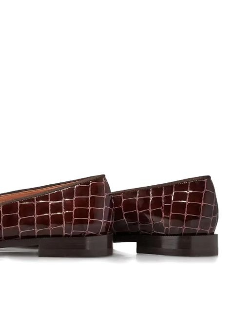Aquazzura Martin crocodile-effect loafers - Brown - zdjęcie produktu nr 2