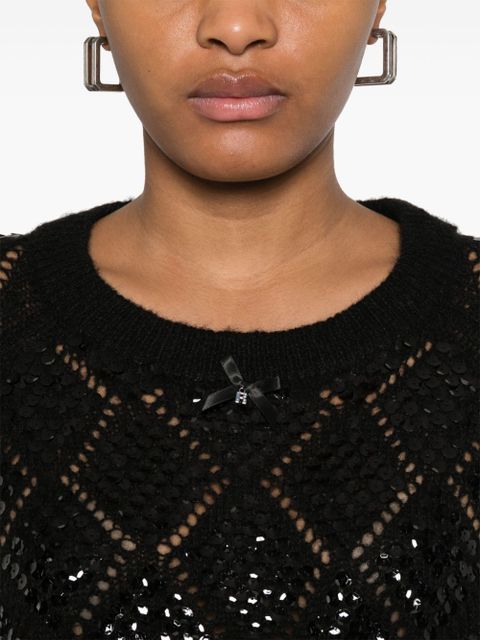 ROTATE BIRGER CHRISTENSEN sequined sweater - Black