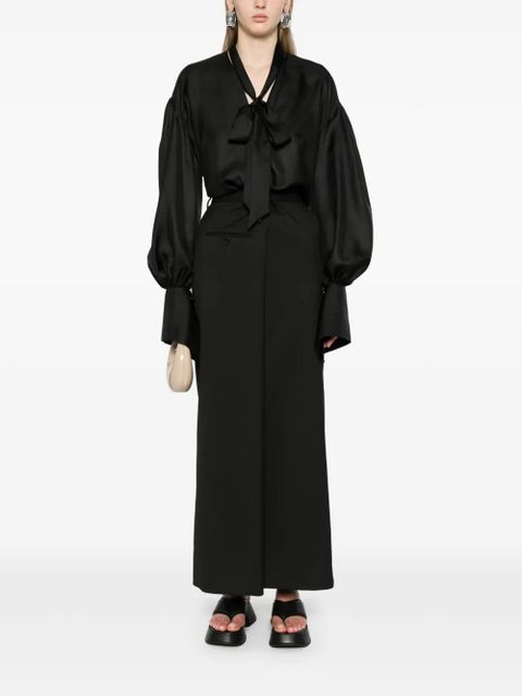 MM6 Maison Margiela textured maxi skirt - Black - zdjęcie produktu nr 2