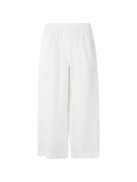 Weekend Max Mara elasticated-waistband wide-leg trousers - White - zdjęcie produktu nr 1