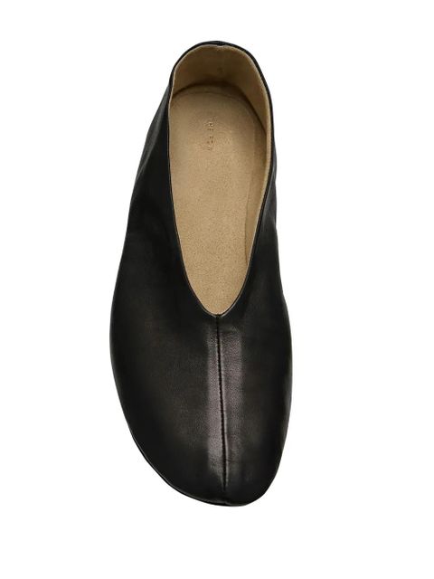 The Row Stella leather ballet flats - Black