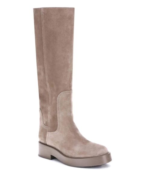 Casadei Charlie suede knee-high boots - Neutrals - zdjęcie produktu nr 2
