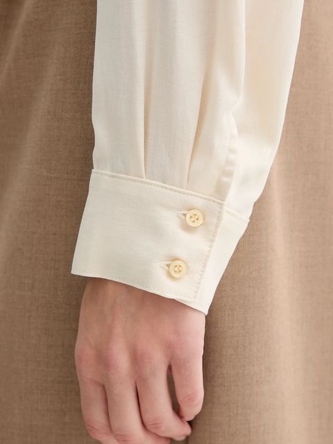 Sessun koszula damska kolor beżowy relaxed z kołnierzykiem klasycznym 23110031