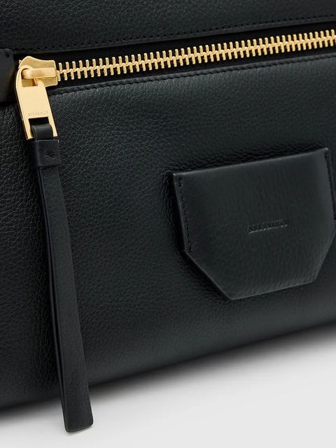 AllSaints torebka skórzana PEREZ kolor czarny W392XD