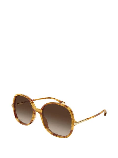 Chloé Eyewear oversized-frame sunglasses - Brown - zdjęcie produktu nr 2