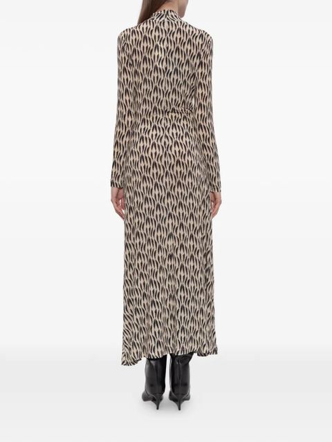 Ulla Johnson Ida long-sleeve ruched turtleneck maxi dress - Neutrals