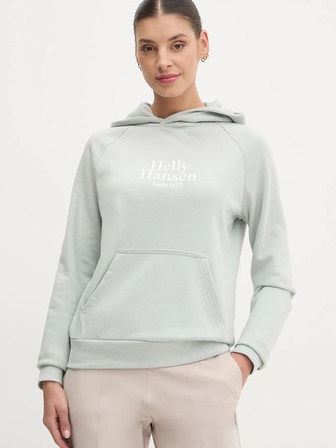 Helly Hansen bluza damska kolor zielony z kapturem z aplikacją 54239 - zdjęcie produktu nr 1