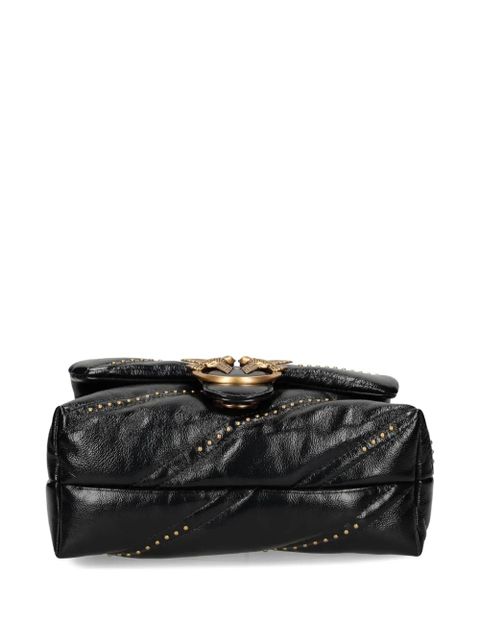 PINKO studded leather shoulder bag - Black