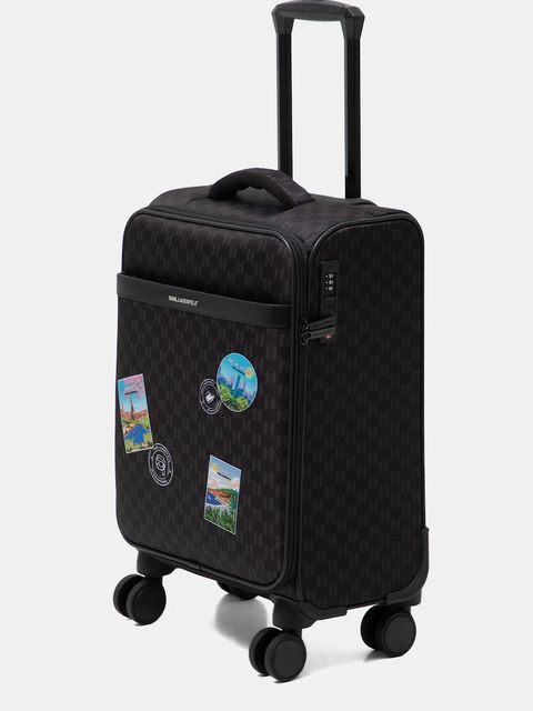 Karl Lagerfeld walizka IKON MONOGRAM kolor brązowy B1W30253 - zdjęcie produktu nr 2