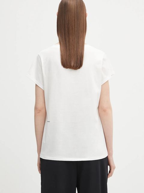Pangaia t-shirt bawełniany Lightweight Scoop Neck T-Shirt damski kolor biały 10002565