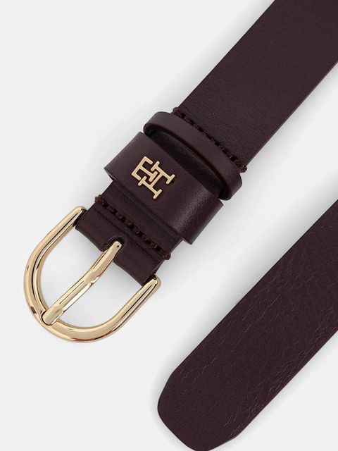 Tommy Hilfiger pasek skórzany damski kolor beżowy AW0AW16836 - zdjęcie produktu nr 2