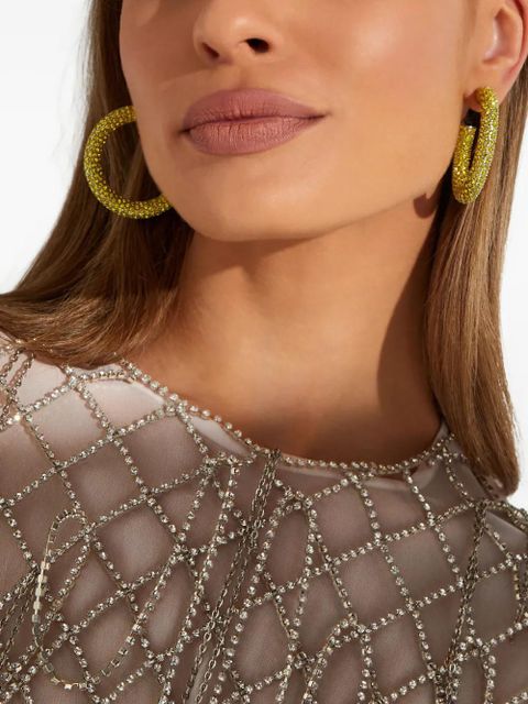 Amina Muaddi Cameron hoop earrings - Yellow