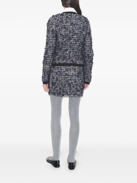 Tory Burch Kendra tweed button cardigan - Blue