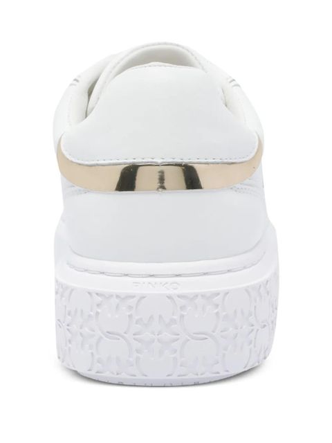 PINKO logo-detail flatform sneakers - White