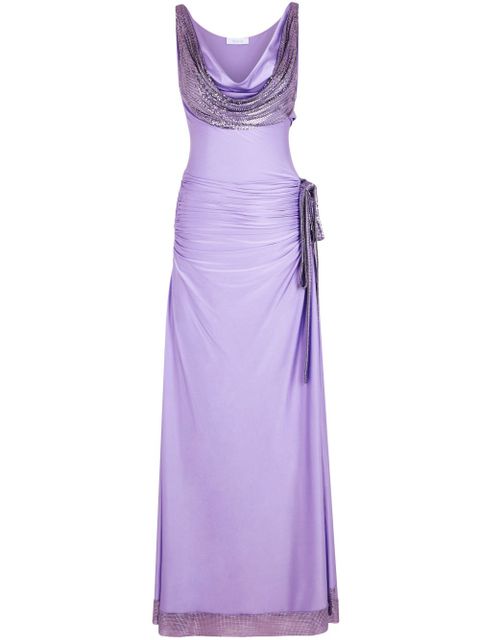 Rabanne chainmail-detailing maxi dress - Purple - zdjęcie produktu nr 1