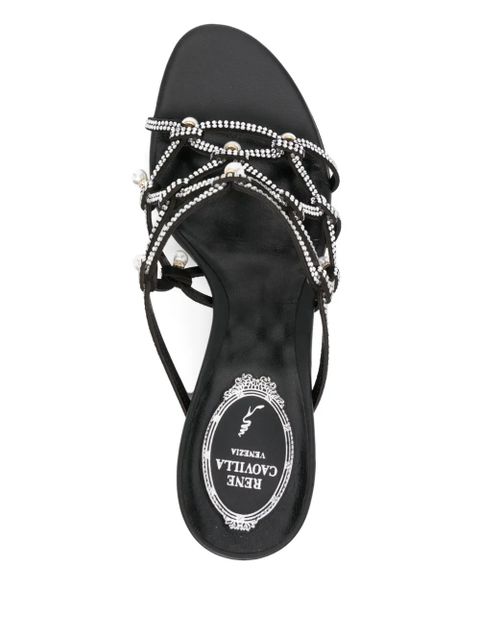 René Caovilla slip-on style sandals - Black