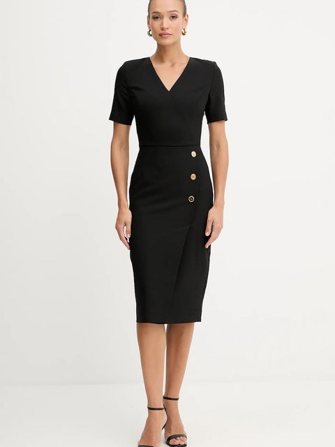 Marciano by Guess sukienka DALIA kolor czarny midi dopasowana 5BGK16 7046A - zdjęcie produktu nr 1