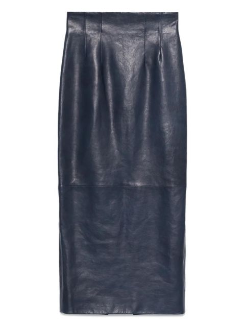 KHAITE Loxley midi skirt - Blue - zdjęcie produktu nr 1