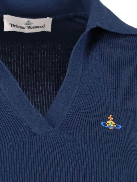 Vivienne Westwood orb-embellished ribbed sweater - Blue - zdjęcie produktu nr 2