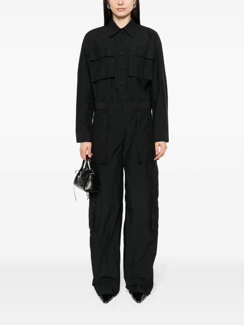 Alexander Wang button-up ripstop cargo jumpsuit - Black - zdjęcie produktu nr 2